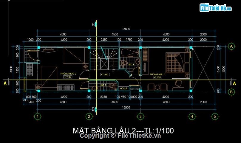 Bản vẽ nhà phố,nhà phố 4 tầng,nhà 4 tầng